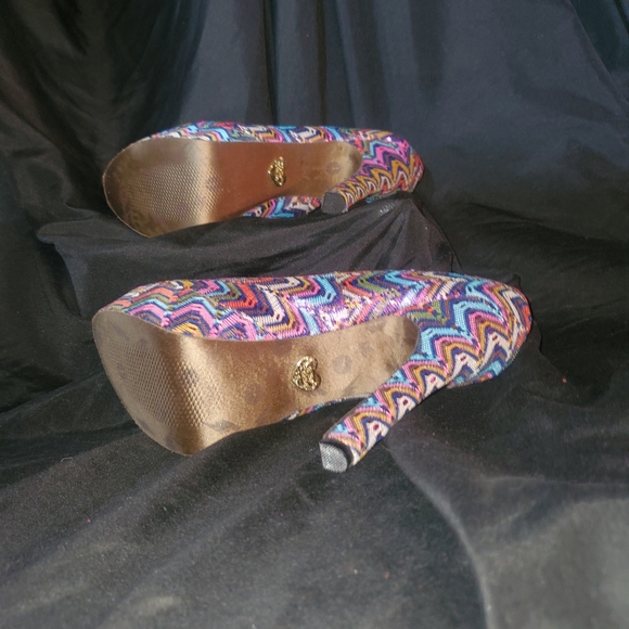 Betsey Johnson Multi Colored High Heel Pumps - Picture 4 of 4